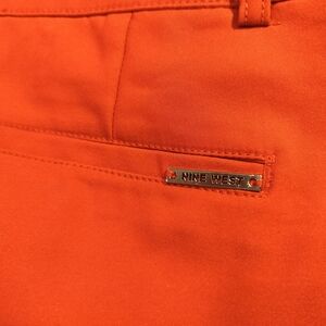 Nine West pocket cuff red women's dress pants size 12